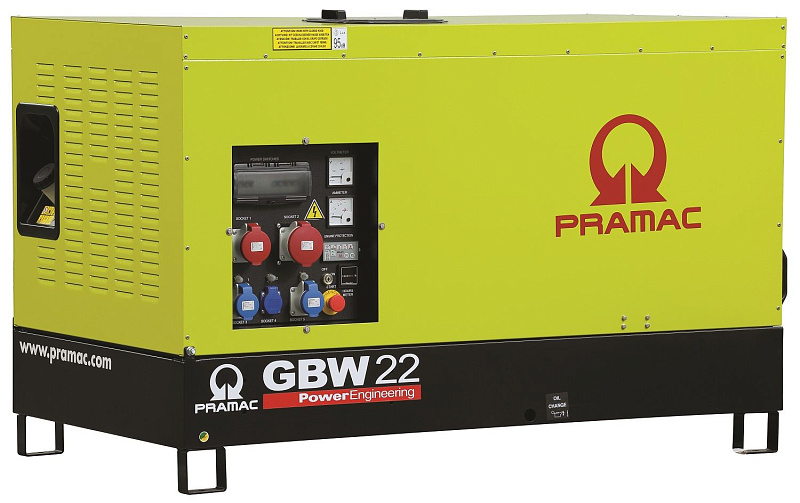 Дизельный генератор Pramac GBW 22 P 1 фаза в кожухе ДизельЭнергоРесурс