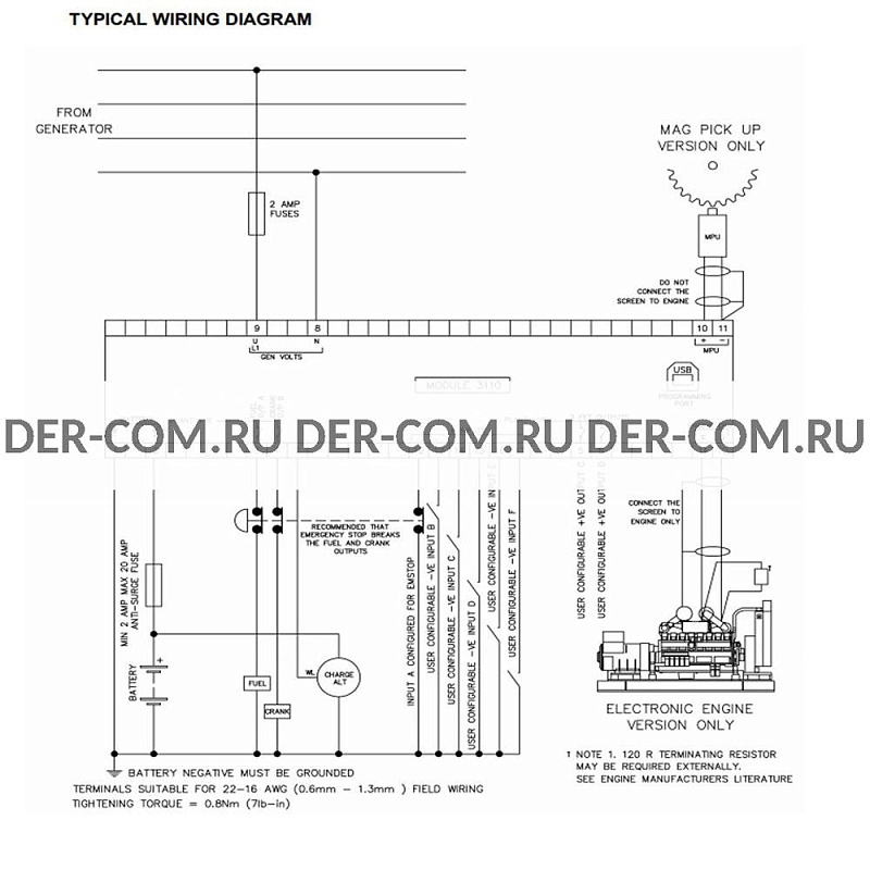 Контроллер DSE3110 MPU. ДизельЭнергоРесурс